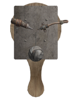 A flaming paddle ball