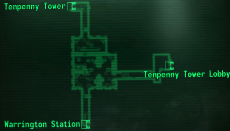 Fallout tenpenny tower map