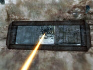 Una torreta disparando desde un búnker en Operation: Anchorage