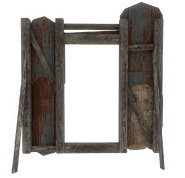 Junk fence doorway