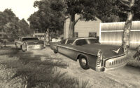 Vault 112 Classic car and little white house