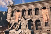 Exterior statue in Trinity Plaza