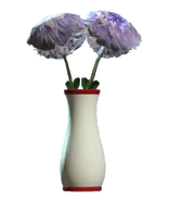 Стеклянная красная расширяющаяся ваза