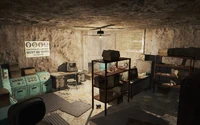 The top room of the Operations building. The hatch is in the back