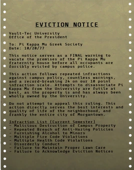 FO76 Eviction notice