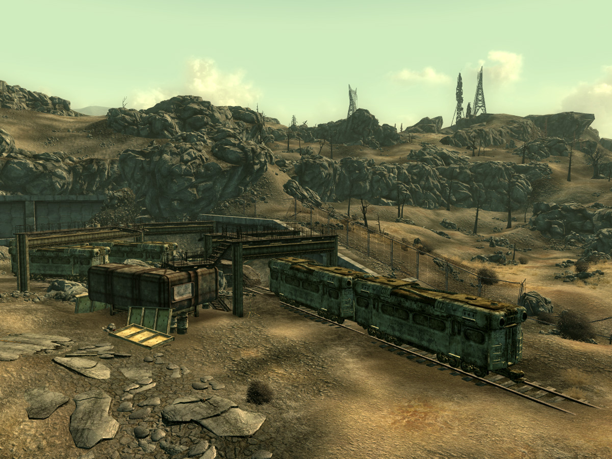 В каком году происходят события фоллаут. Fallout 3 депо. Фоллаут 3 станция Сенека. Фоллаут локации фоллаут 3. Локация свалка фоллаут 3.