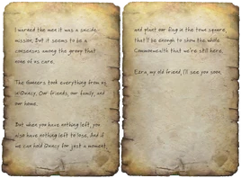 Captain Mercer's note