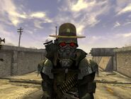 FNV Bug with advanced riot gear helmet