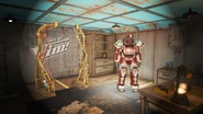 T-51 power armor with the red Vim! paint job