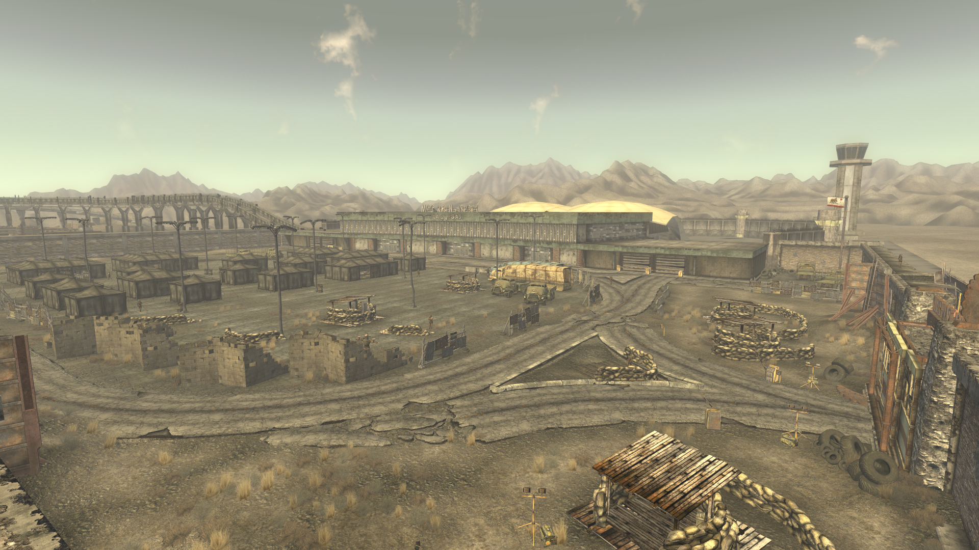 Want to get to new Vegas safely level 1? Just follow the blue line from  Sloan to Neils shack, then head north around the outer canyons to the NCR  shack to get