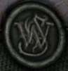 Logo de Smith & Wesson sur la crosse du pistolet