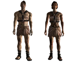 Tattered slave outfit front