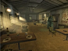 The mess hall's interior