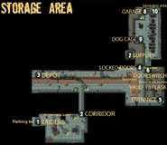 The flask, near the storage area's entrance (5)