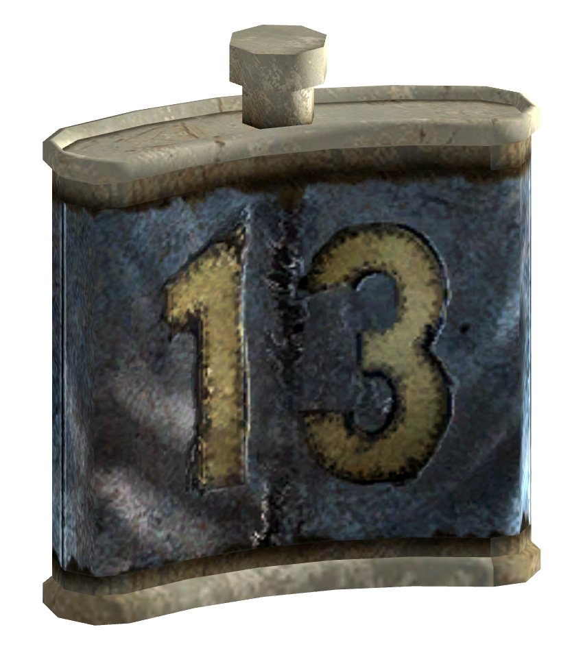 Item 13. Фляга убежища 13 New Vegas. Fallout New Vegas фляжка убежища 13. 13 Убежище фоллаут фляжка. Fallout 1 фляга убежища 13.