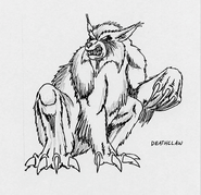 Early deathclaw concept art by Scott Campbell