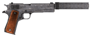 .45 Auto pistol with the silencer modification, including cut content