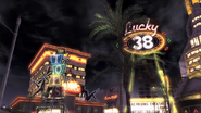 Letreros del Lucky 38 y El Tops