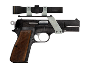 Pistola de 9mm con la modificación alcance de pistola