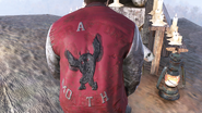 His jacket re-embroidered to say "A MOTH" instead of "Grafton Monsters"
