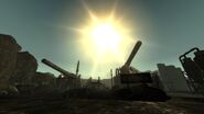 A scenic view of the fixed guns located in Big MT