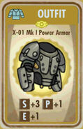 X-01 Mk I power armor card