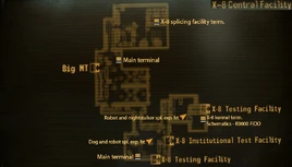 OWB X-8 central facility map