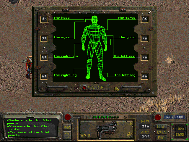 fallout 2 targeted shots