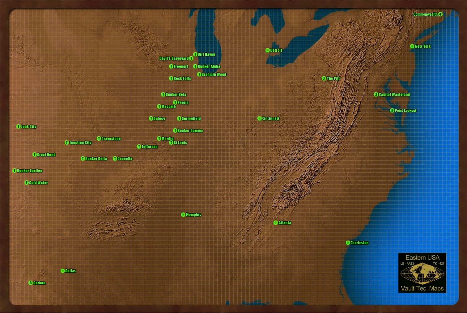 Fallout 3 Capital Wasteland SW Map Map for Xbox 360 by jekoln - GameFAQs