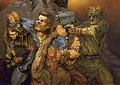Lobotomites in a Fallout loading screen