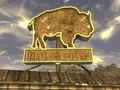 The Bison Steve sign, at Primm
