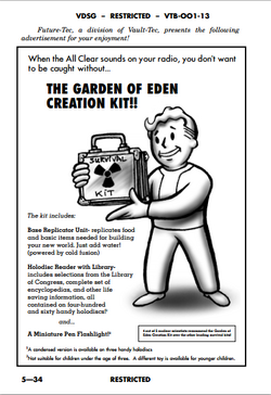 Garden Of Eden Creation Kit The Vault Fallout Wiki Everything You Need To Know About Fallout 76 Fallout 4 New Vegas And More