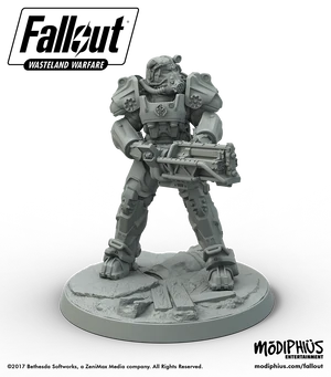 A Paladin in a T-60 power armor.