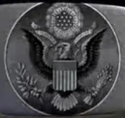 Great Seal of the United States at war bonds advertisement