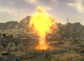 Fallout: New Vegas, Powder Ganger Camp West explosion.