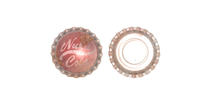 The most common currency in the wasteland, the Nuka-Cola bottle cap.
