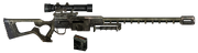 Sniper rifle blown up