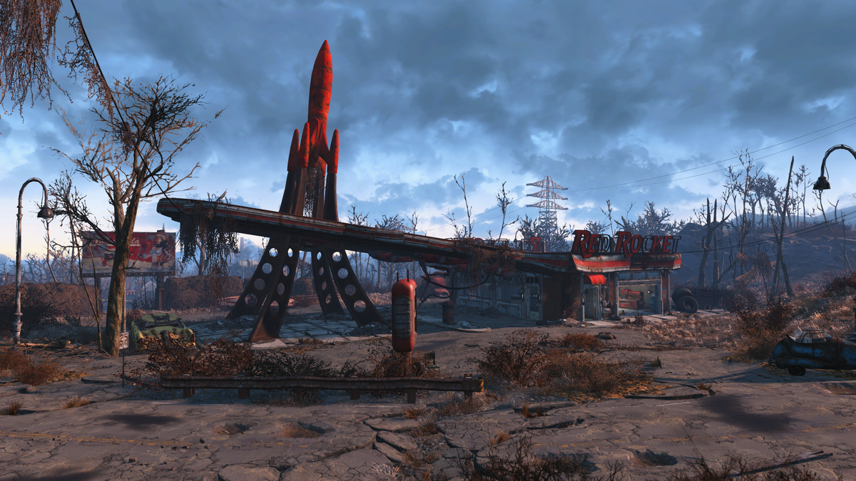 Fallout 4 сигнал бедствия стоянка грузовиков красная ракета фото 87