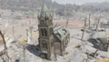 To the north of Clarksburg lies the dilapidated church