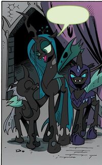 264293 safe queen+chrysalis idw changeling spoiler-colon-comic exploitable