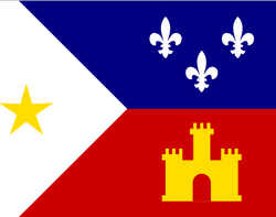 The Pre-War flag of the Acadiana region.