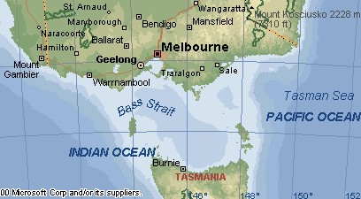 bass strait map