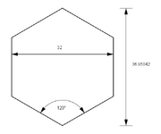 Fallout hexagon dimensions