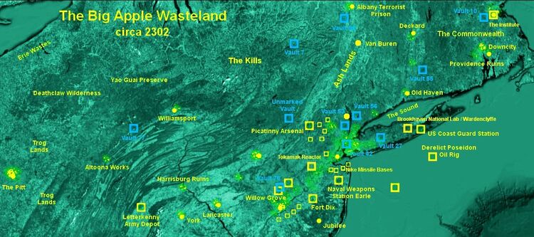 The Mojave Wasteland's Territorial Map (not perfect)