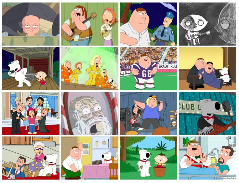 Lista de músicas usadas em Family Guy | Wikia Family Guy | Fandom