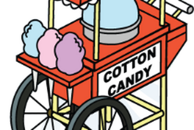 cartoon cotton candy stand