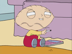 stewie griffin smoking a blunt