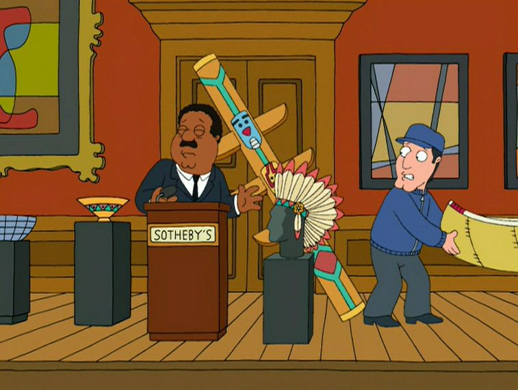 I just saw this on Family Guy today! Cleveland Brown playing for