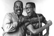 Carl and Steve Urkel (black and white)