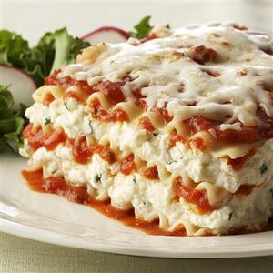 Ricotta cheese lasagna